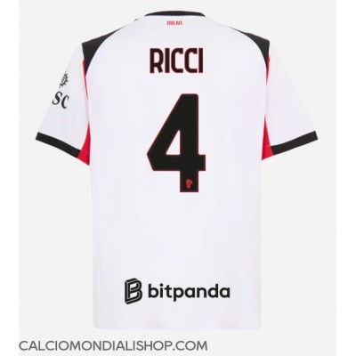 Maglie da calcio AC Milan Samuele Ricci #4 Seconda Maglia 2025-26 Manica Corta Maglie da calcio AC Milan Samuele Ricci #4 Seconda Maglia 2025-26 Manica Corta